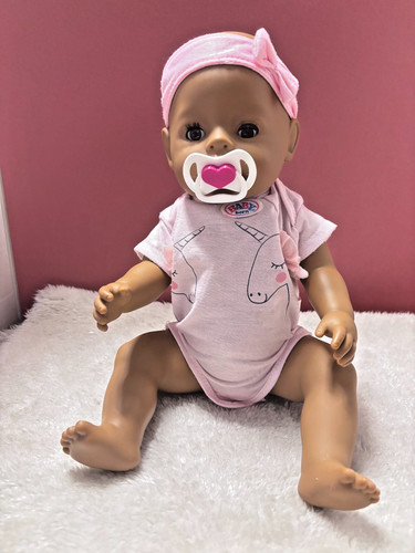 Baby born black doll - black, eva