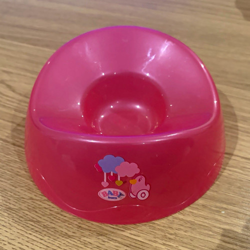 Baby born pink - doll, potty