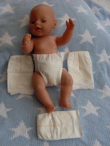 Disposable dolls nappies - disposable,